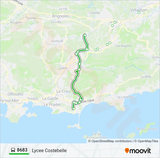 8683 Bus Line Map