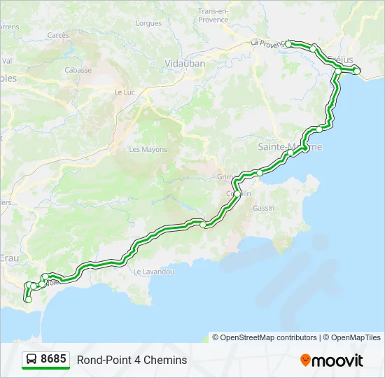 8685 Bus Line Map