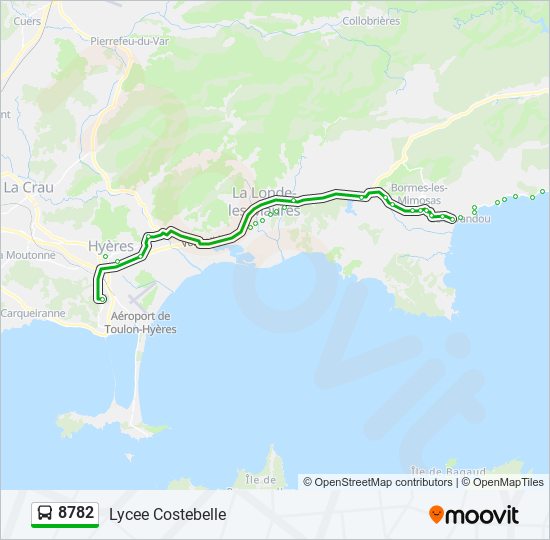 Mapa de 8782 de autobús