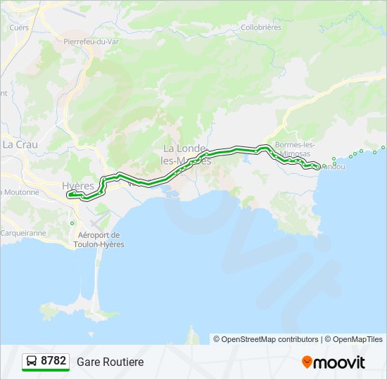 Mapa de 8782 de autobús