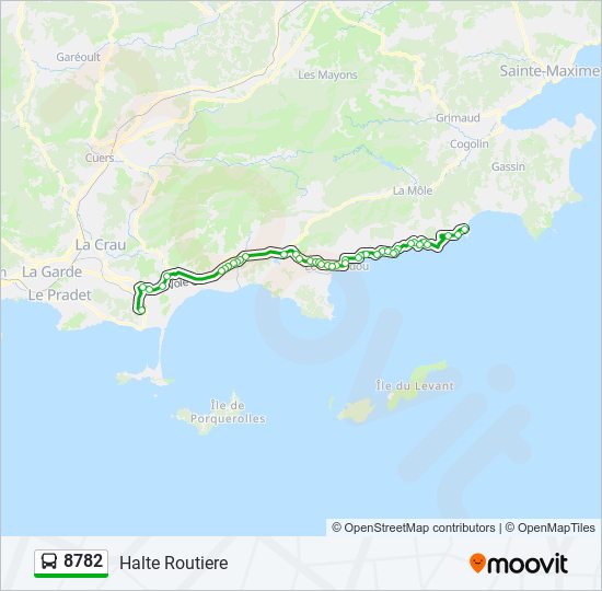 8782 bus Line Map