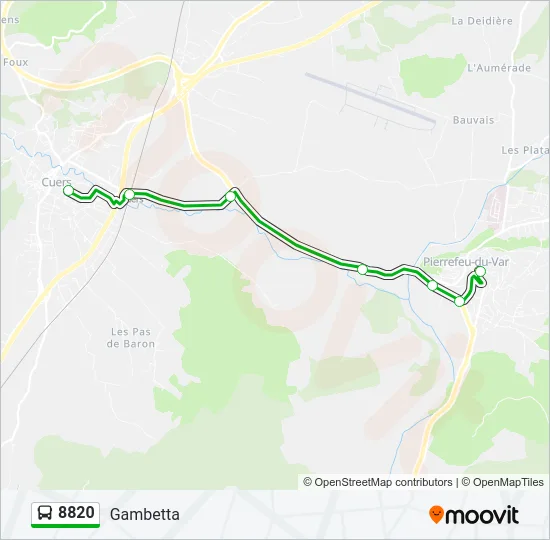 8820 Bus Line Map