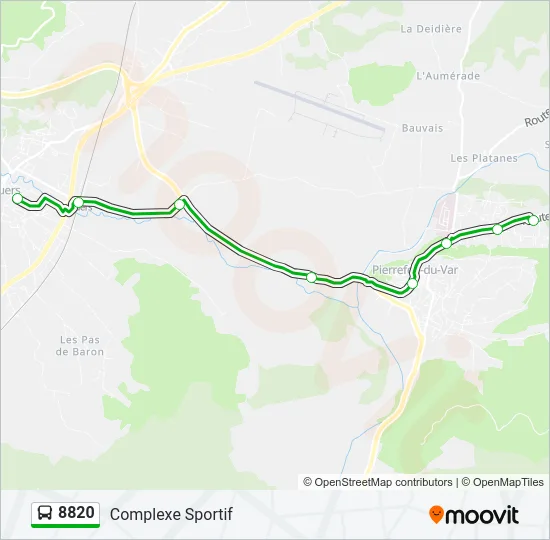 8820 Bus Line Map