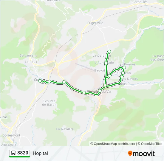 8820 Bus Line Map