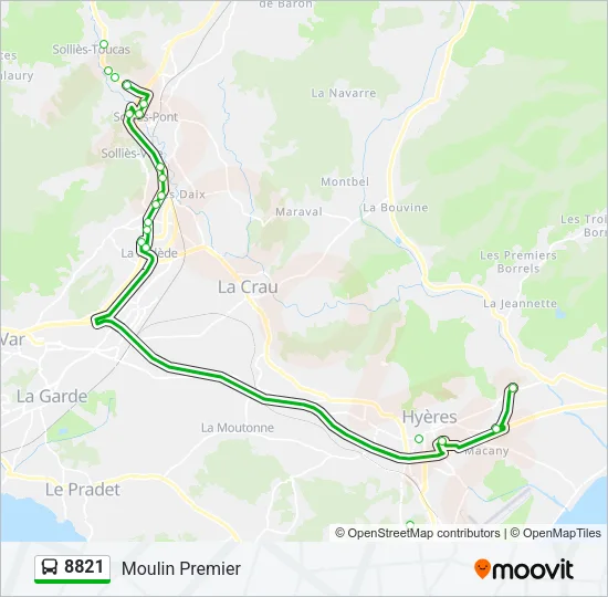 8821 Bus Line Map
