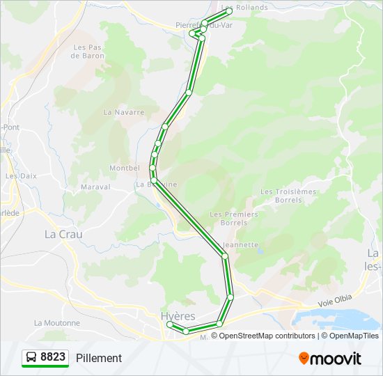 8823 bus Line Map