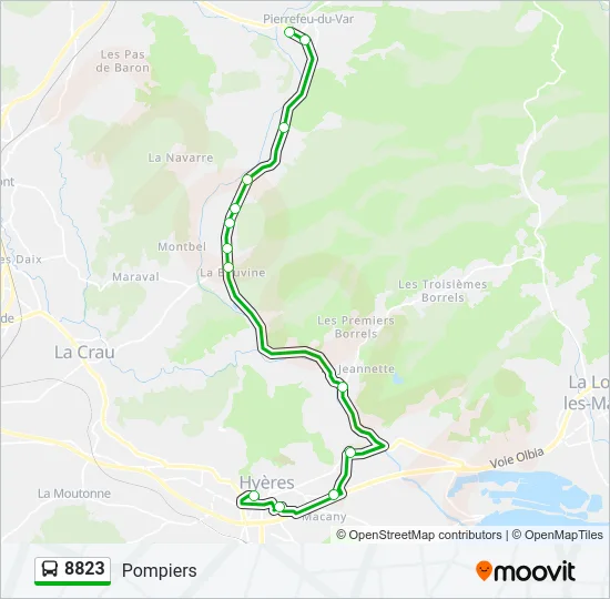 8823 Bus Line Map