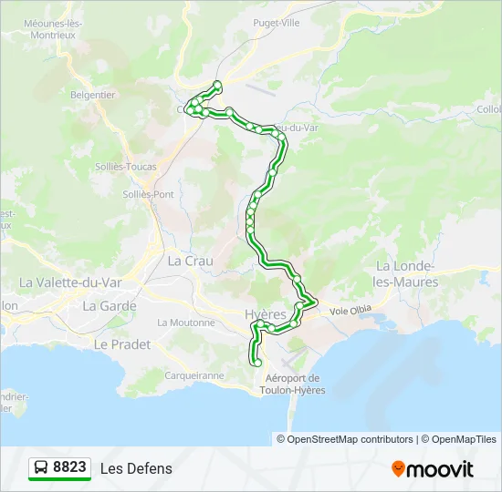 8823 Bus Line Map