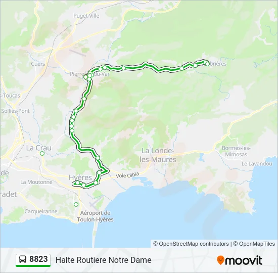 8823 Bus Line Map