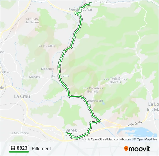 8823 Bus Line Map