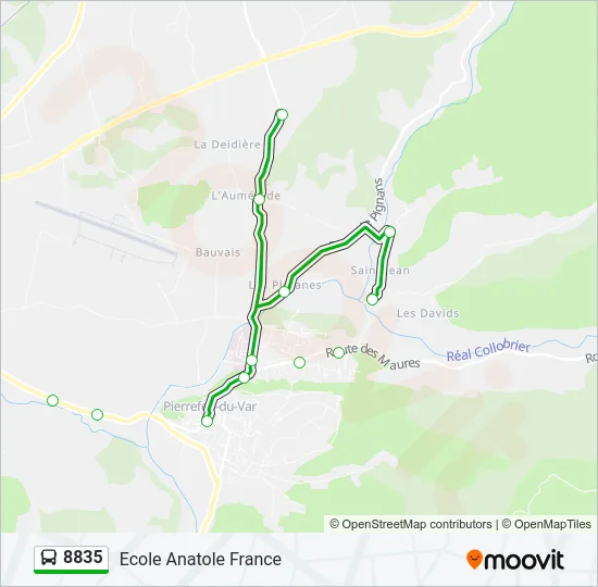 8835 Bus Line Map