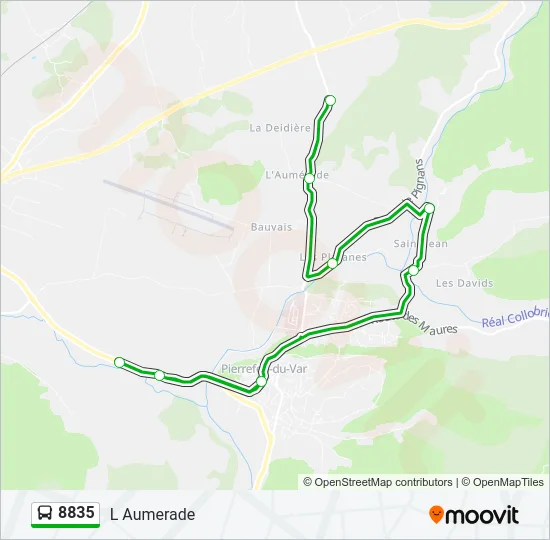 8835 Bus Line Map