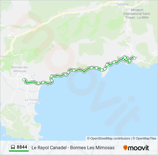 8844 Bus Line Map