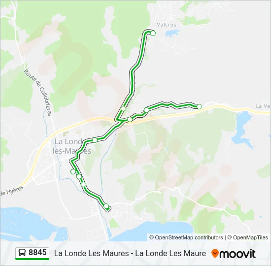 8845 Bus Line Map