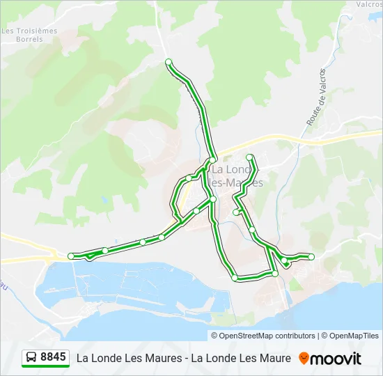 8845 Bus Line Map