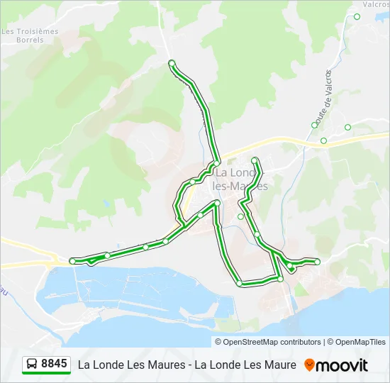 8845 Bus Line Map