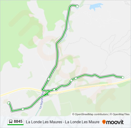 Mapa de 8845 de autobús