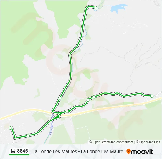 8845 Bus Line Map