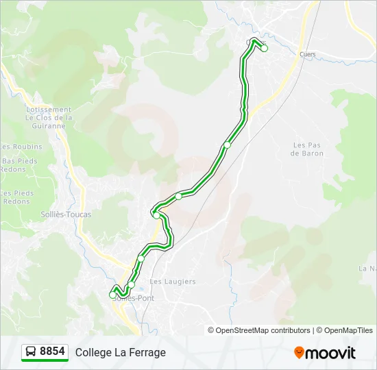 8854 Bus Line Map