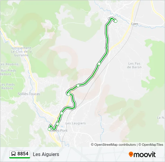 8854 Bus Line Map