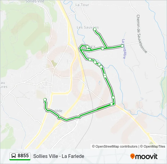 8855 Bus Line Map
