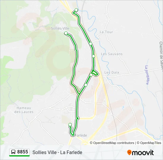 8855 Bus Line Map