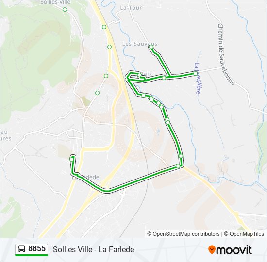 8855 bus Line Map