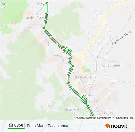 8858 Bus Line Map