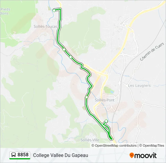 8858 Bus Line Map