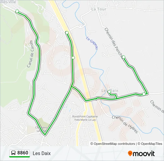 8860 Bus Line Map