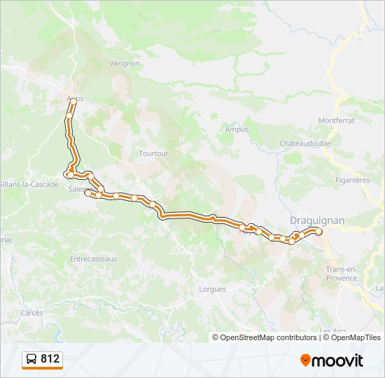 Plan de la ligne 812 de bus