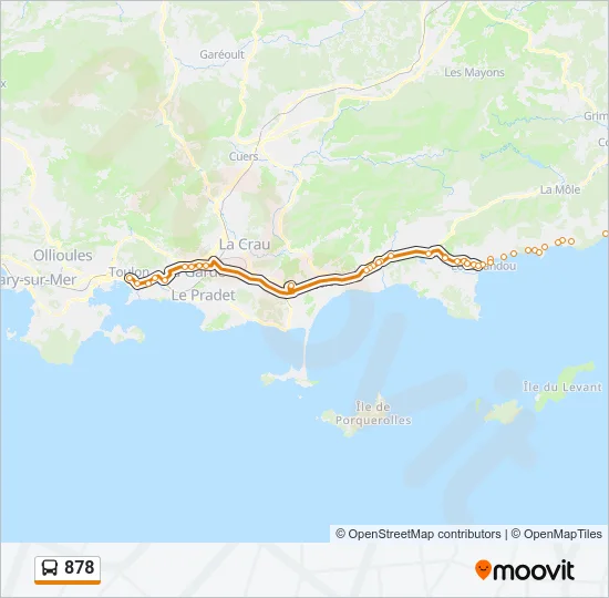 878 Bus Line Map