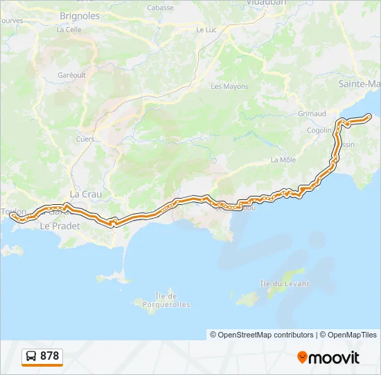 878 Bus Line Map