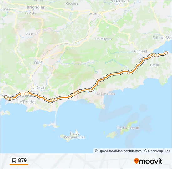 879 Bus Line Map