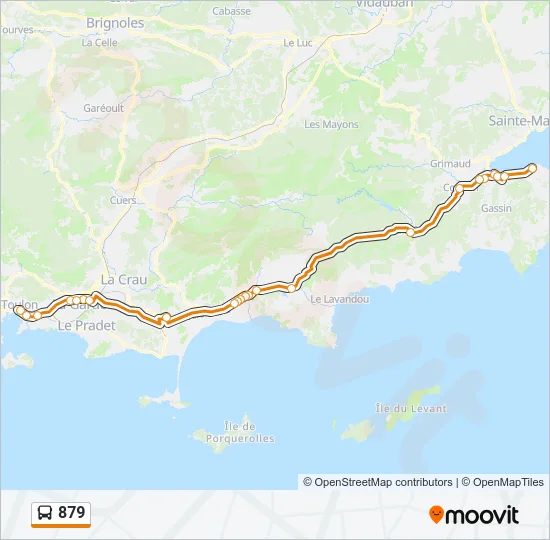 879 Bus Line Map