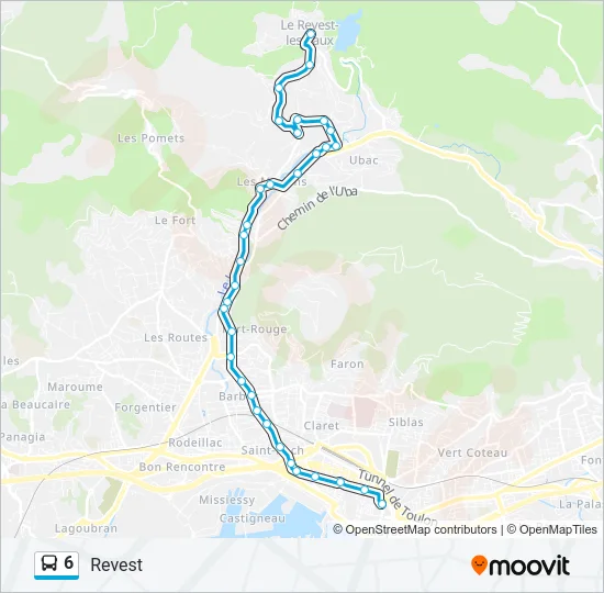 6 Bus Line Map
