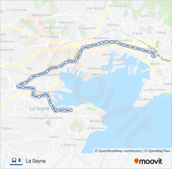 8 Bus Line Map