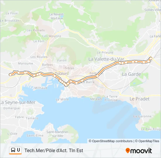 U Bus Line Map
