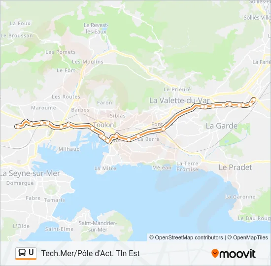 U Bus Line Map