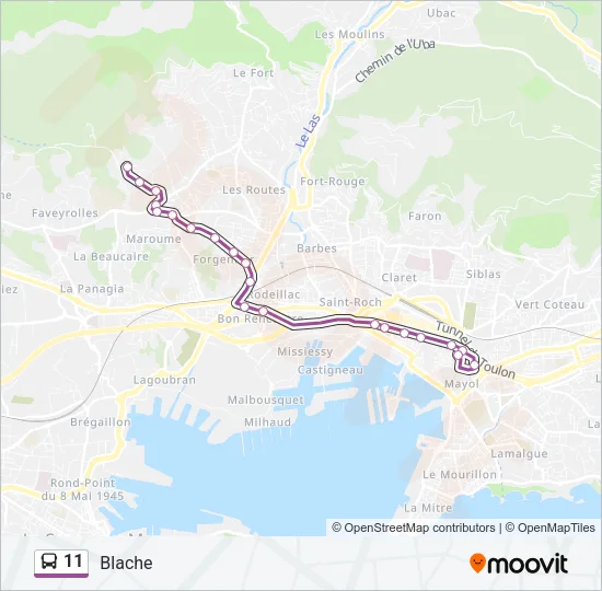 11 Bus Line Map