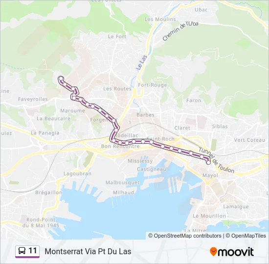 11 Bus Line Map