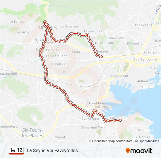 12 Bus Line Map