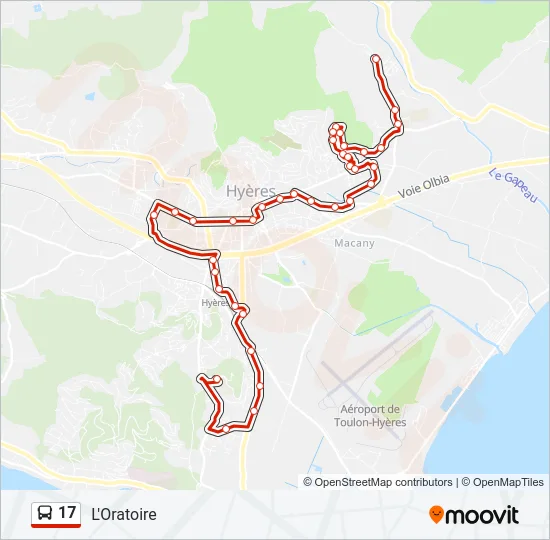 17 Bus Line Map