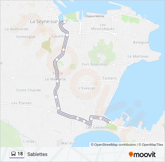 18 Bus Line Map