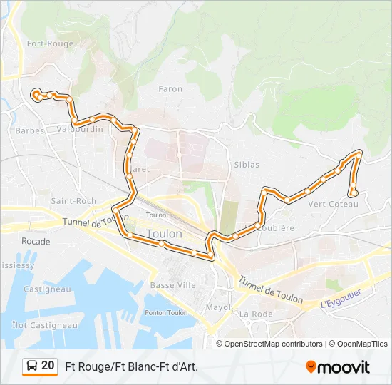 20 Bus Line Map