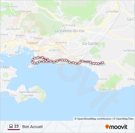 Mapa de 23 de autobús