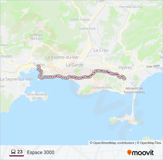 23 Bus Line Map