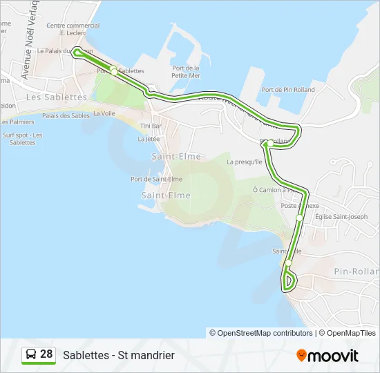 28 Bus Line Map