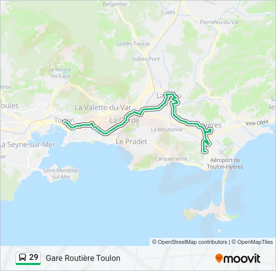 29 Bus Line Map
