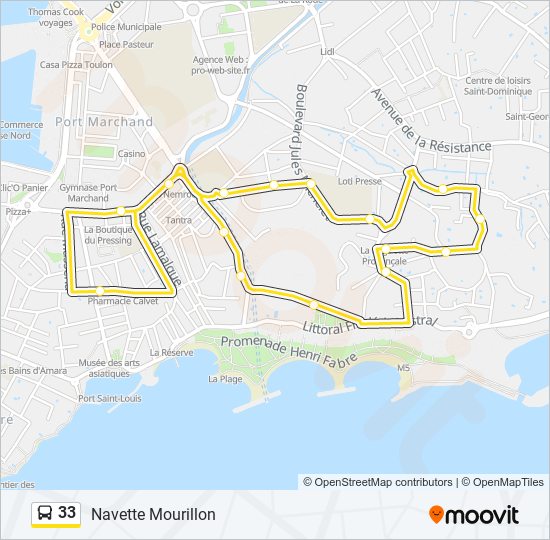 Mapa de 33 de autobús